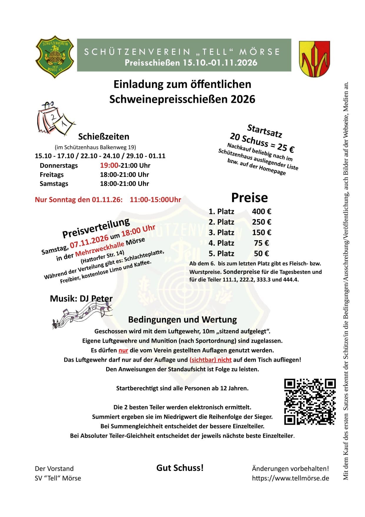Schweinepreisschießen 2026